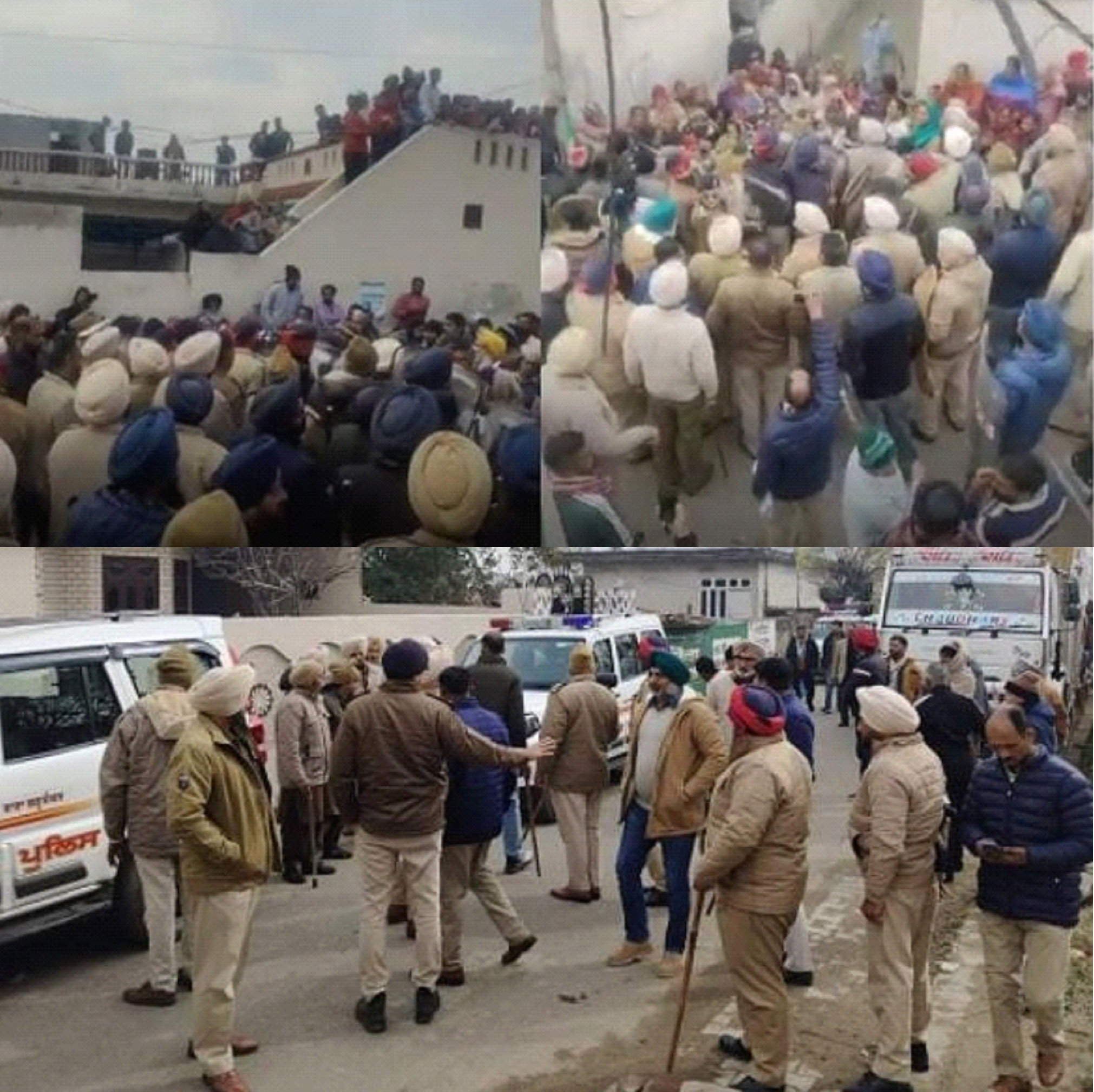 पुलिस अदालत के आदेश के साथ मकान पर कब्जा लेने पहुंची, लेकिन ग्रामीणों ने जोरदार विरोध किया।